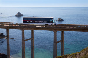 coach at Bixby Bridge close up